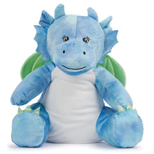 Load image into Gallery viewer, Personalised Dragon plush teddy front view
