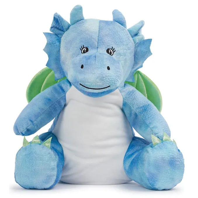 Personalised Dragon plush teddy front view