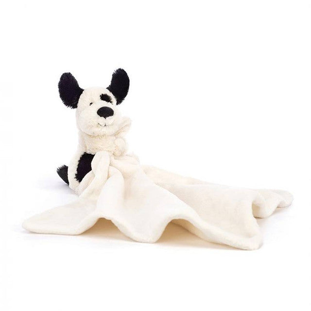 Personalised Jellycat - Bashful Black & Cream Puppy Soother