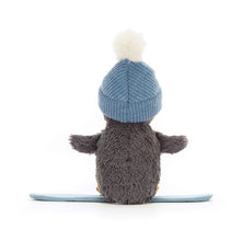 Load image into Gallery viewer, Jellycat Peanut Penguin Snowboarding | Small back
