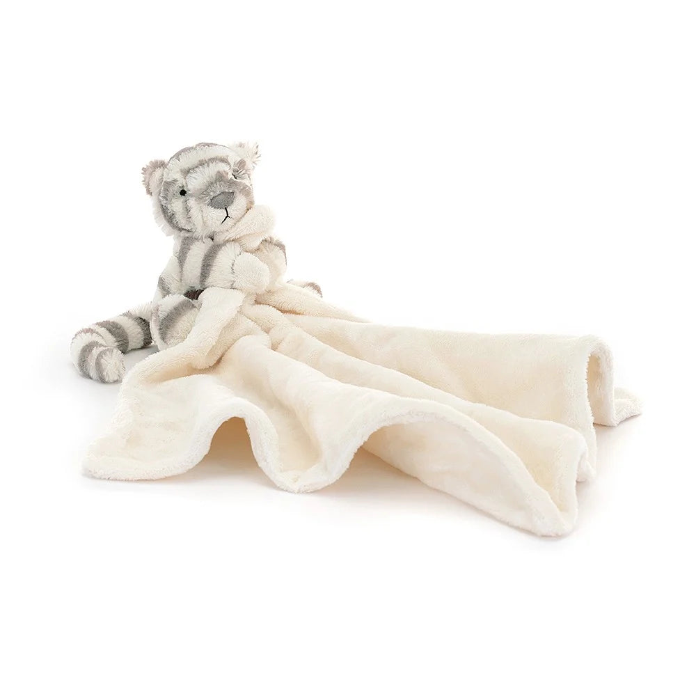 Personalised Jellycat Bashful Bunny - Snow Tiger Blankie Soother