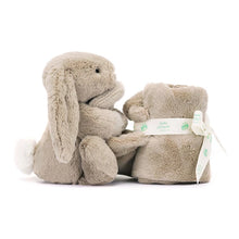 Load image into Gallery viewer, Jellycat Bashful Bunny - Beige Blankie Soother side
