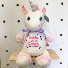 Load image into Gallery viewer, Personalised White Unicorn Cubby
