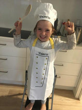 Load image into Gallery viewer, Personalised Child’s Chef Set apron hat

