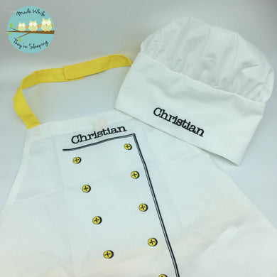Personalised Child’s Chef Set apron hat