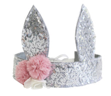 Load image into Gallery viewer, Alimrose Sequin Bunny Crown Silver
