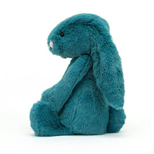 Load image into Gallery viewer, Personalised Jellycat Bashful Bunny Medium - Mineral Blue side view
