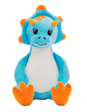 Load image into Gallery viewer, Personalised Dinosaur Blue Teddy
