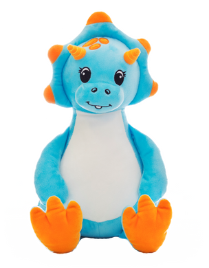 Personalised Dinosaur Blue Teddy