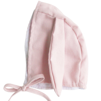 Alimrose Bobby Bunny Bonnet Pink Linen