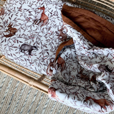 Creatures of the Woods Muslin Sheet - COT