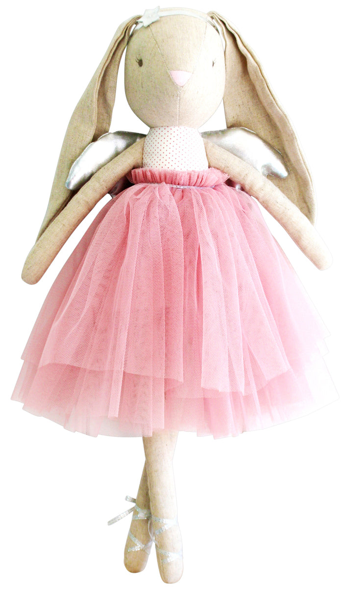 Personalised Alimrose Estelle Linen Angel Bunny - Blush 50cm