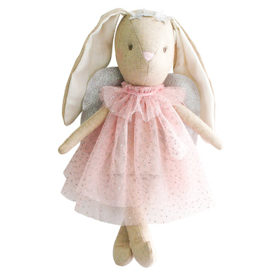 Personalised Alimrose Mini Angel Bunny Pink 27cm