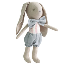 Load image into Gallery viewer, Alimrose Baby Boy Bunny 26cm Grey Red
