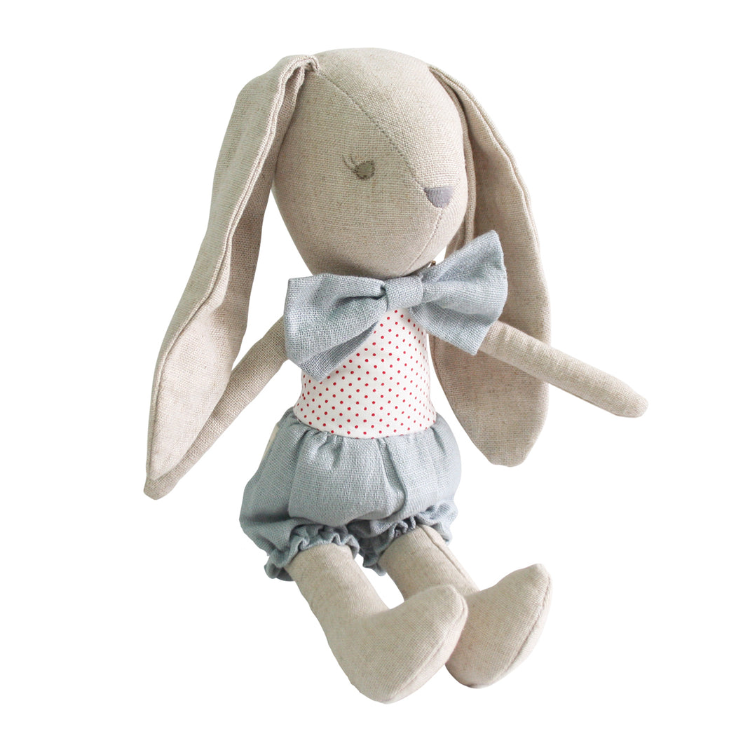 Alimrose Baby Boy Bunny 26cm Grey Red