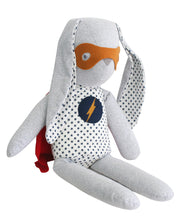 Load image into Gallery viewer, Personalised Alimrose Hero Cuddle Bunny 51cm Navy Star
