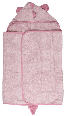 Personalised Hooded Dinosaur Towel - pink
