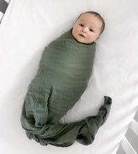 Load image into Gallery viewer, Soft Moss Muslin Swaddle
