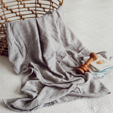 Load image into Gallery viewer, Storm Grey Muslin Swaddle Organic Cotton
