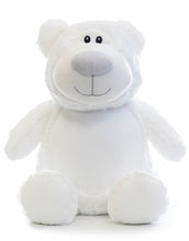 Load image into Gallery viewer, Personalised White Bear Grey Nose Cubby
