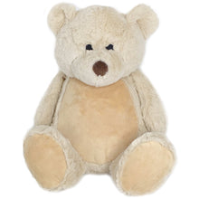 Load image into Gallery viewer, Personalised Tan Zippies Beige teddy bear
