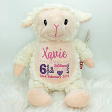 Load image into Gallery viewer, Personalised Fluffy Lamb Cubby
