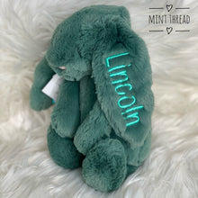 Load image into Gallery viewer, Personalised Jellycat Bashful Bunny Medium - Forest green
