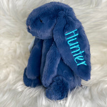 Load image into Gallery viewer, Personalised Jellycat Bashful Bunny Medium - Navy
