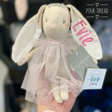 Load image into Gallery viewer, Personalised Alimrose Mini Angel Bunny Pink 27cm
