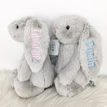 Load image into Gallery viewer, Personalised Jellycat Bashful Bunny - Silver
