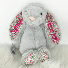 Load image into Gallery viewer, Personalised Jellycat Bashful Bunny - Silver Blossom
