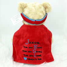 Load image into Gallery viewer, Personalised Hero Bear - Red
