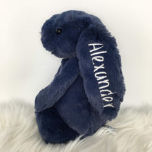 Load image into Gallery viewer, Personalised Jellycat Bashful Bunny - Navy
