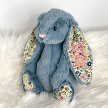 Load image into Gallery viewer, Personalised Jellycat Bashful Bunny - Dusky Blossom with apricot embroidery thread
