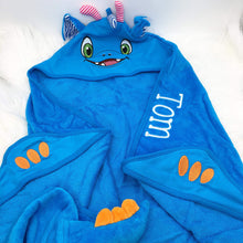 Load image into Gallery viewer, Personalised Hooded Dragon Towel
