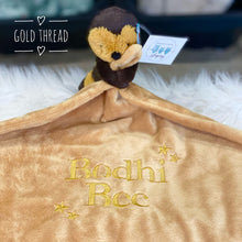 Load image into Gallery viewer, personalised jellycat bee blankie soother
