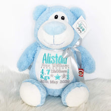 Load image into Gallery viewer, Personalised Blue Bear Cubby
