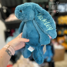 Load image into Gallery viewer, Personalised Jellycat Bashful Bunny Medium - Mineral Blue
