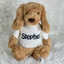 Load image into Gallery viewer, Personalised Jellycat Sweater Jumper - Ivory White

