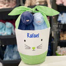 Load image into Gallery viewer, Personalised Easter Bunny Basket - Green
