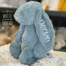 Load image into Gallery viewer, Personalised Jellycat Bashful Bunny Medium - Dusky Blue
