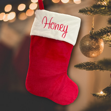 Load image into Gallery viewer, Personalised Plush Christmas Stocking
