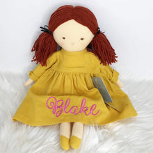 Load image into Gallery viewer, Personalised Alimrose Matilda Doll 45cm Butterscotch
