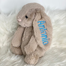 Load image into Gallery viewer, Personalised Beige Brown Tan Jellycat Bashful Bunny Medium

