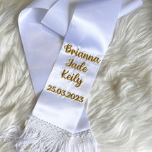 Load image into Gallery viewer, Personalised Baptism Christening Stole Ribbon

