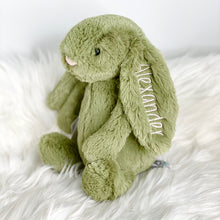 Load image into Gallery viewer, Personalised Jellycat Bashful Bunny Medium - Fern green
