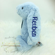 Load image into Gallery viewer, Personalised Jellycat Bashful Bunny - Blue
