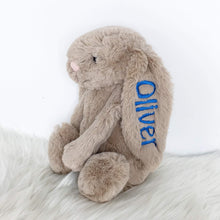 Load image into Gallery viewer, Personalised Beige Brown Tan Jellycat Bashful Bunny Medium
