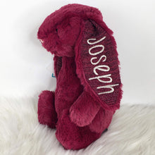 Load image into Gallery viewer, Personalised Jellycat Bashful Bunny Medium - Sparkly Cassis
