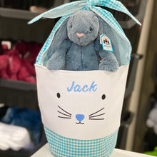 Load image into Gallery viewer, Personalised Easter Bunny Basket - Blue
